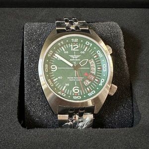 Aeromat Supersonic Automatic Miyota 9015 Green Dial 43 mm Men’s Watch 100m